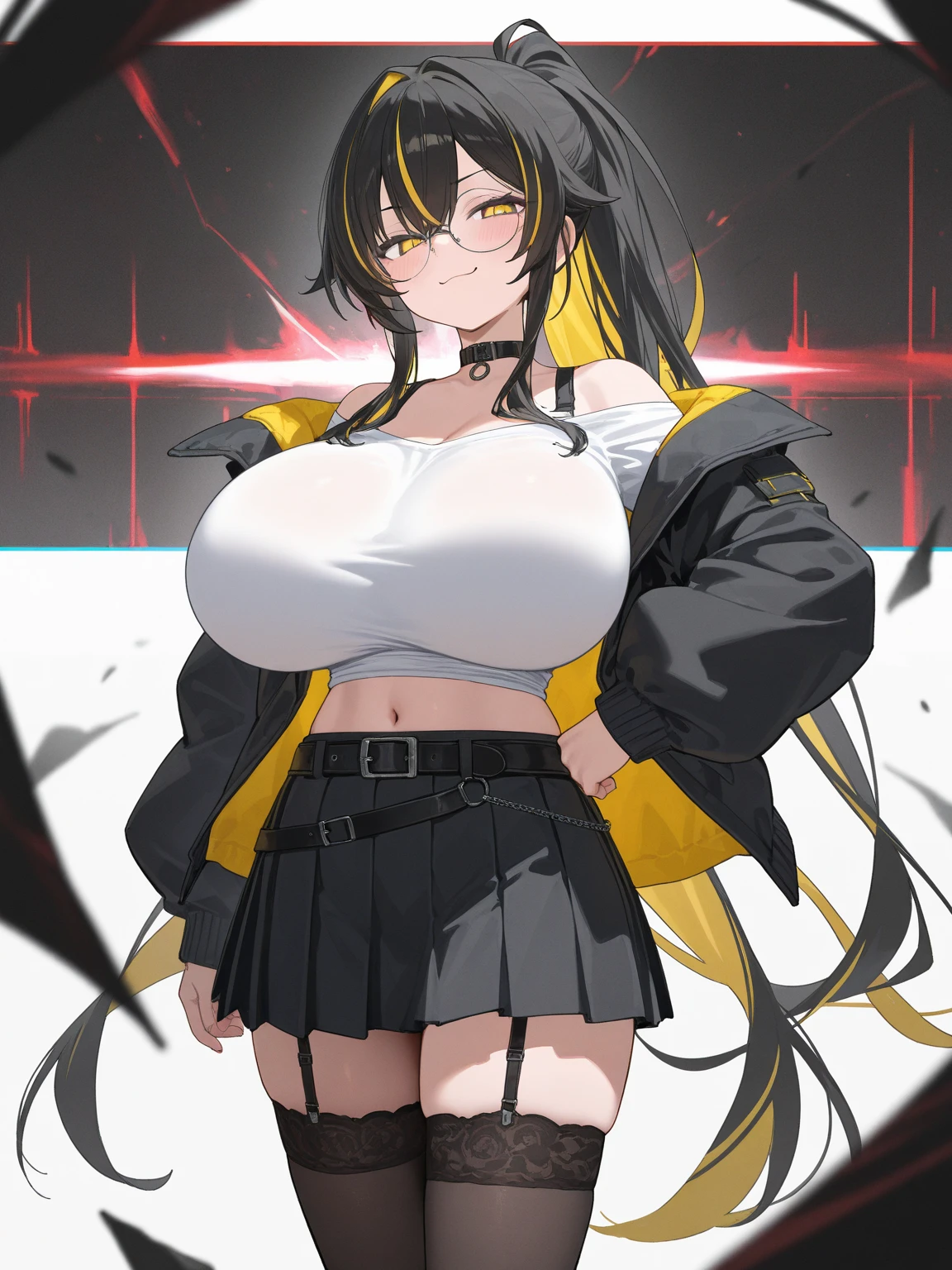 albedo, albedo (master), Office suit, amber eyes, black hair, White Horns, Black Wings of an Angel, big breastes, open neck, The collar is unbuttoned, A sad look