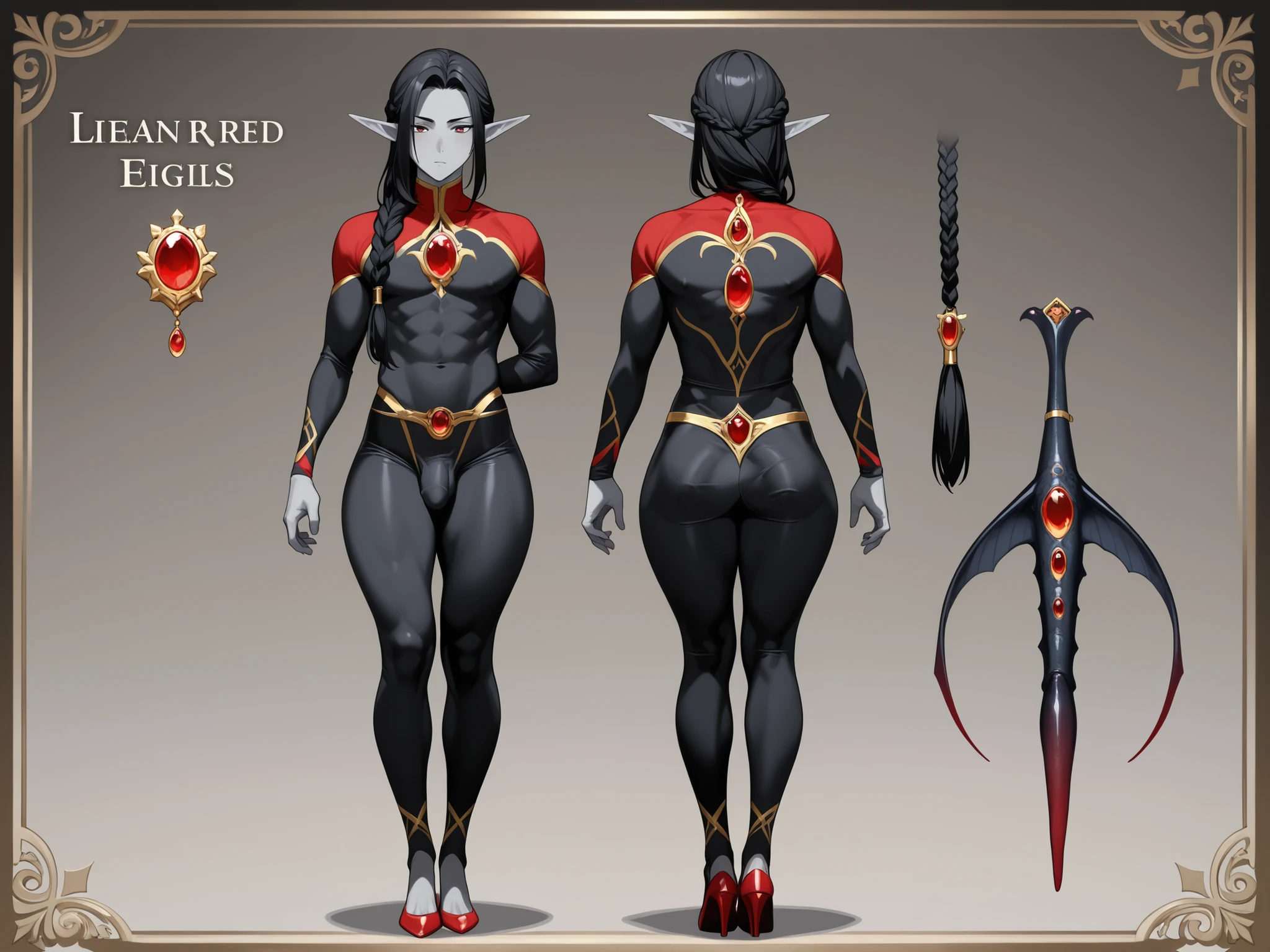 Female original character reference sheet adoptable,