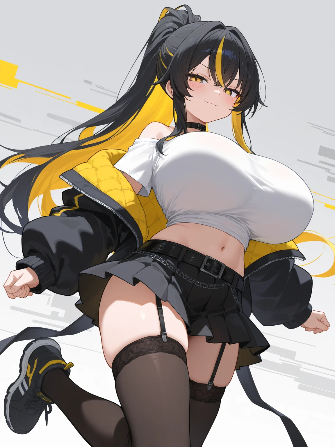((8K)), ((Chef d'oeuvre)), ((dressed character)), emperor penguin, assise, ((pantyhose gris)), ((Bas gris)), ((talons haut)), ((jambes grasses)), ((gros seins)), ((Original clothing)), (qualité d'image très élevée), (bijouterie), (finely detailed eyes and detailed face:1.3), (extremely fine and beautiful:1.1), (Perfect details:1.1)