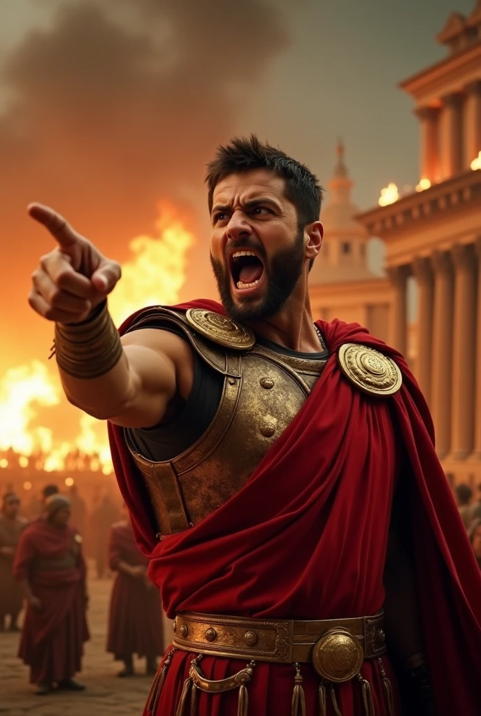an portrait of the fall of pompeii, roman people in panic, pyroclastic flow after the vesuv did erupt, high quality photography, 3 point lighting, flash with softbox, 4k, Canon EOS R3, hdr, smooth, sharp focus, high resolution, award winning photo, 80mm, f2.8, bokeh
