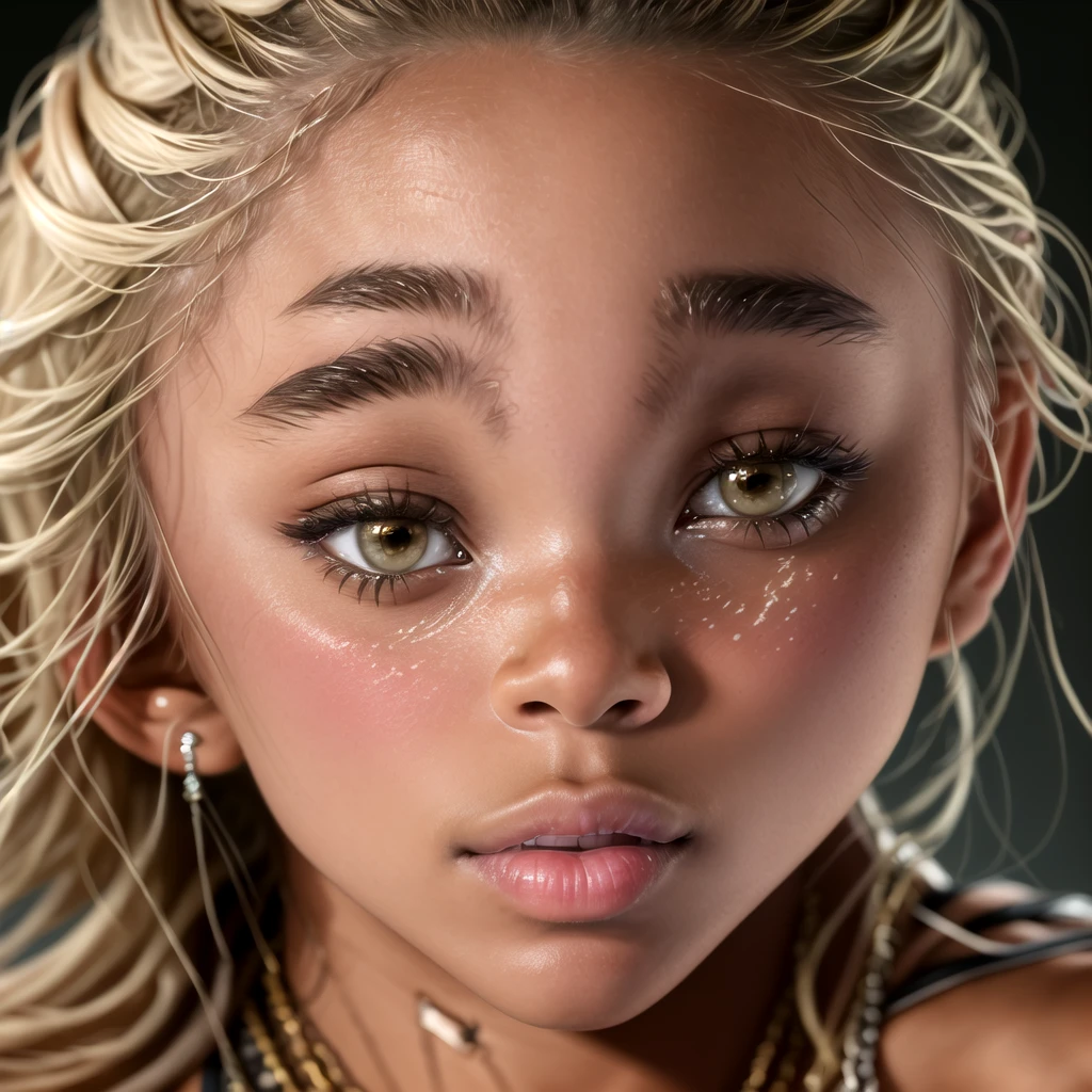 portrait of cutest Beyoncé baby illustration, singing, artstation, CGI_Animation,