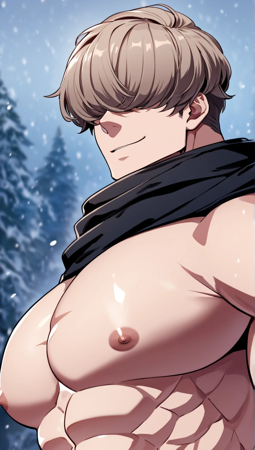 (Masterpiece, best quality),1 Boy, (Obscenity), side,Naked and lying in the snow,obscene expression,Young age,Short round face,Flat chin,Smooth and detailed face,red panties,Have muscles,bright orange short hair,blue eyes,Open his eyes wide,complicated,full body,nakedness,Obscenity,Teal panties,กล้ามเนื้อabdomen,nighttime,moon,bright colors,(depth of field:1.2),(abdomen),looking at the audience,Lying down in the snow,spread their legs,open arms,Falling snowflakes,There were many diamond-shaped ice cubes on the ground.,cold temperature, Sett, The Boss (League of Legends), 比基尼, Big muscles, Broad shoulders, handsome, The skin is doused with oil., moon, stars, Tight muscles, Broad shoulders, Big tall one., 20 year old look , handsomeเค้ม,