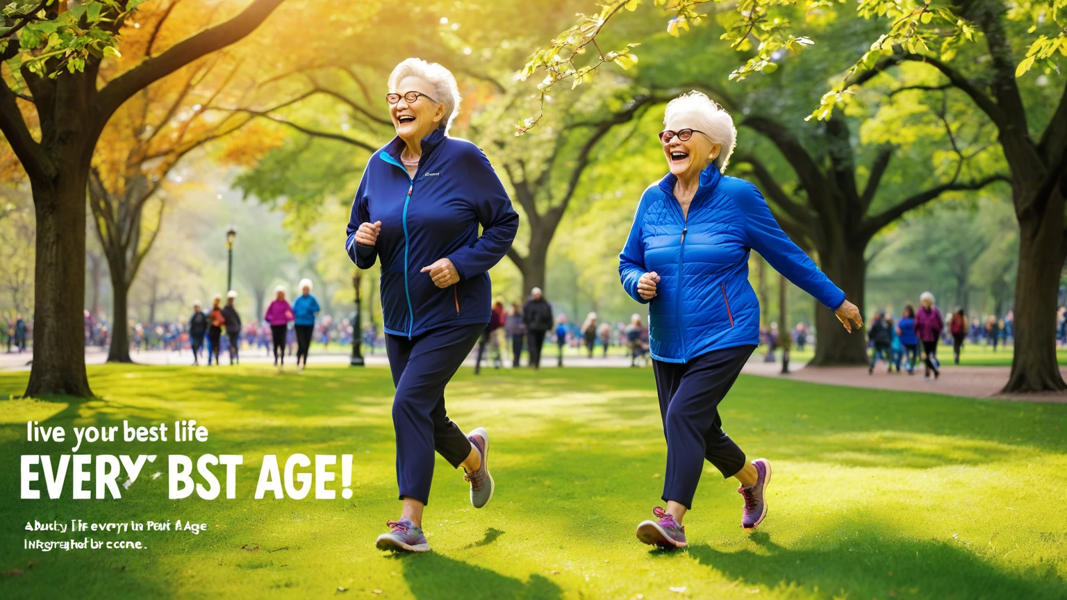 85 year old old woman,with gray hair ,printed shorts, loose blouse, sports shoe, making small jumps on a dirt street and green grass