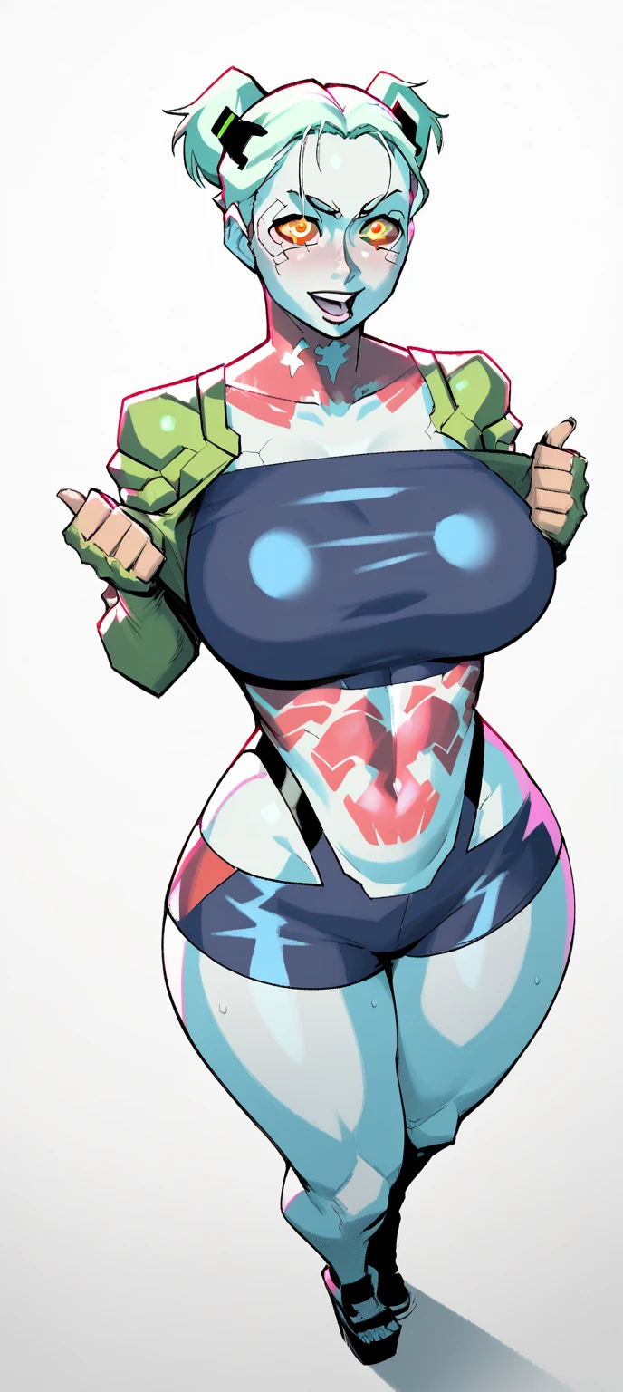 (masterpiece, bestquality, ultra-detailed, 8K high resolution, artstation on trending, Detailed Design), safe for younger audiences, safe for children, safe for kids, safe for work, safe for public,
wind,
(flat design, ligne claire, photorealistic, anime screencap),
(Ambient light, reflected light, sunlight),
(1girl, fullbody, looking at viewer, front view), (standing contrapposto pose, spread legs, Hands on hips),
(white background:1.5),
Anthropomorphic rabbit, impossible clothes, extremely gigantic saggy breasts, (Clothes with nipple molds), cool girl