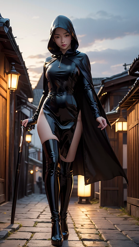 Highest quality、masterpiece、8k、Realistic、超High resolution、Very delicate and beautiful、High resolution、Cinema Lighting、medium range shooting、Portraiture、Perfect female body、Opposition、Looking at the audience、((Thief from Another World、Cloak with dark hood、mask、Quick Movement、Sharp Eye、Light Leather Armor))、Hiding in the shadows、Lost in the dark、Quiet Steps、Sharp Dagger、Picking Tools、Stolen Jewels、Secret Rare、Agile body、Cunning Smile、Bag of Loot、Hidden pocket、Deceive the enemy、Ancient maps、Dangerous missions、Codebreaking、Disarm a trap、Black boots、Secret Passage、A trusted companion、Cunning personality、sense of adventure、Otherworldly Market、A clever disguise、Shadows of the Night、Elusive、Great vacation。