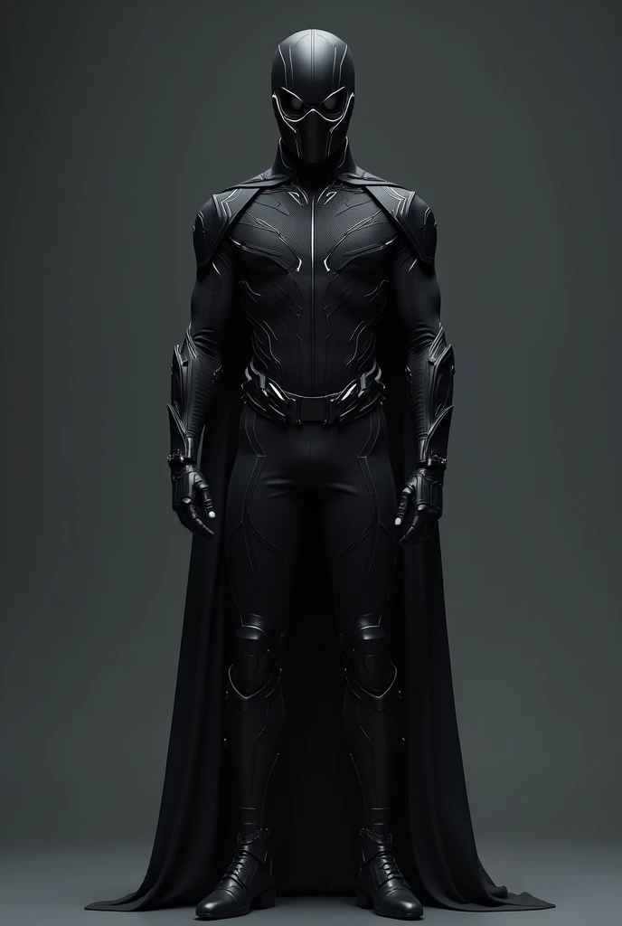 Clothing for a man to be a singer, a Catwoman style but for men with black leather boots, cape, tight pants with the torso covered with an elaborate and tight-fitting sweatshirt