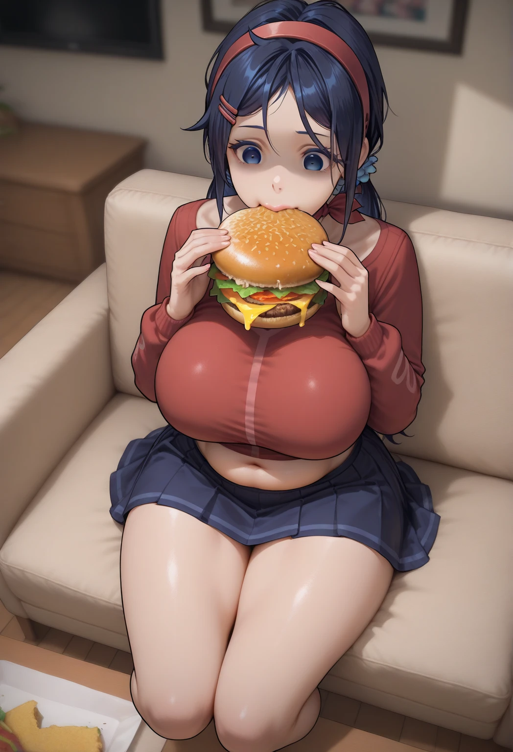 ((masterpiece)), ((best quality)), ((prefect composition)), ((prefect anatomy)), prefect cooperation, high-res, complex detailed, illustration, prefect lighting, nsfw, explicit, 1girl, solo, minigirl, ((((god view)))), (((focus burger, two-handed_burger:8.8, holding the sole huge burger with both hands, absurdres, eating the huge burger as wide as full screen, closed up))), purple eyes, straight hair, sidelocks, half updo, black coat, medical nun dress, long hair, purple hair, long blunt bangs, no hair ornament, full-face blush, classy, (((ahegao, orgasme, prefect heart-shaped pupils, big opened mouth enjoying oral, lots of heart sharp releasing))), enchanting expressionless, (detailed face description), (detailed eyes description), suggestive fluid, seductive, octane rendering, huge file size, colorful contrast, (((closed eyes, 1boy, pov, penis, huge penis as wide as girl, blowjob))), nipples
<lora:Frieren_Fern_SSA_V1:0.7> <lora:borger-nvwls-ver-2:0.35> <lora:add_detail:0.35> <lora:more_details:0.35> <lyco:torogao_v4-000010:0.35> <lora:ahe-07:0.35>