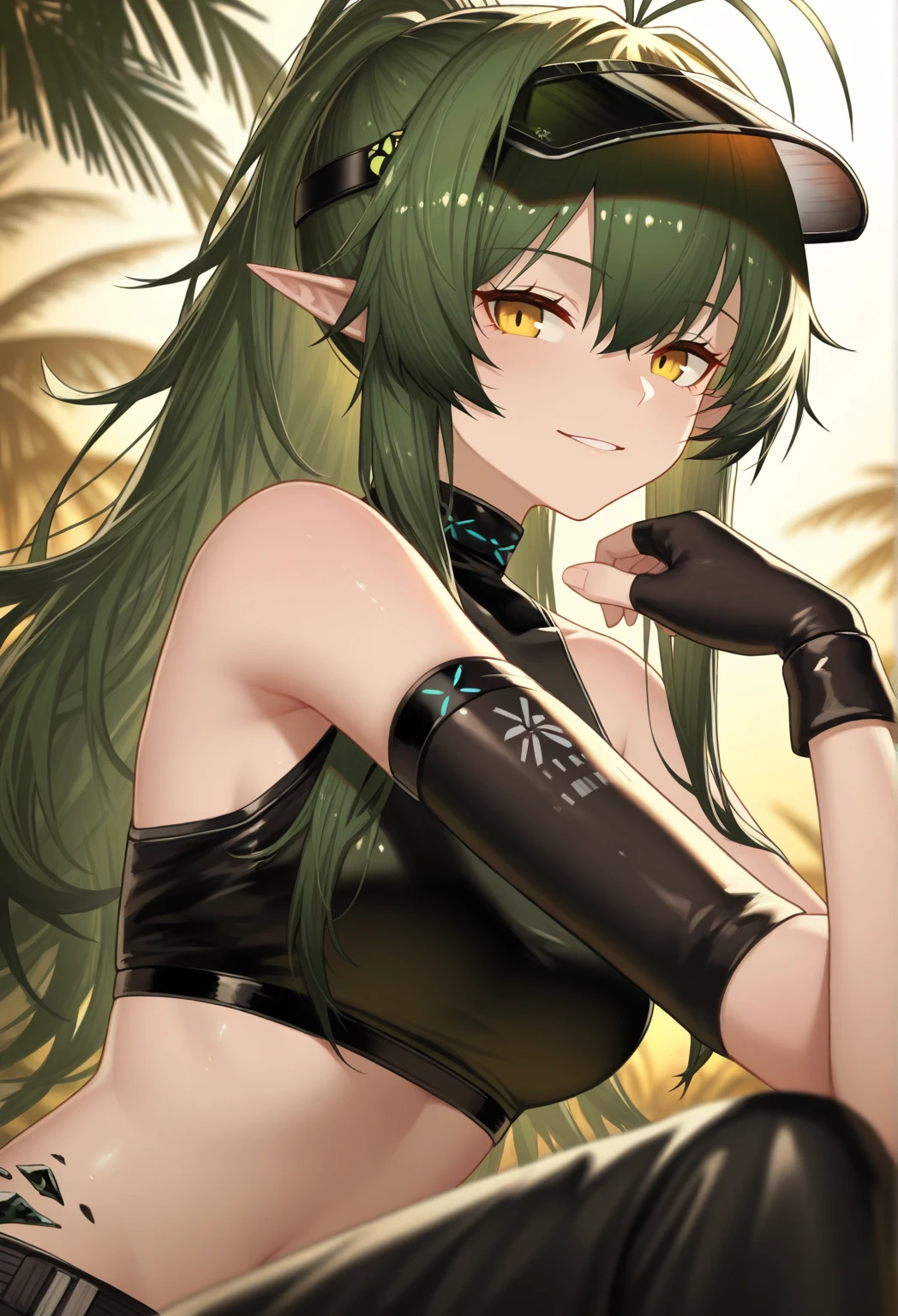 1girl, dusk \(arknights\), arknights \\\\\ masterpiece, best quality, newest, orange eyes, black hair, horns, ///// by nyantcha, , by khyle, cutesexyrobutts \\\\\  rating:nsfw, nude,naked,,,,,,,,solo,,standing, , povpov, onsen,(body wrap towel:1.2), towel wrapped around body, sunrise,looking at viewer,pov,,, turquoise hands, hands and forearms turquoise, high angle, ,big tits,dragon tail, view over the shoulder,pov