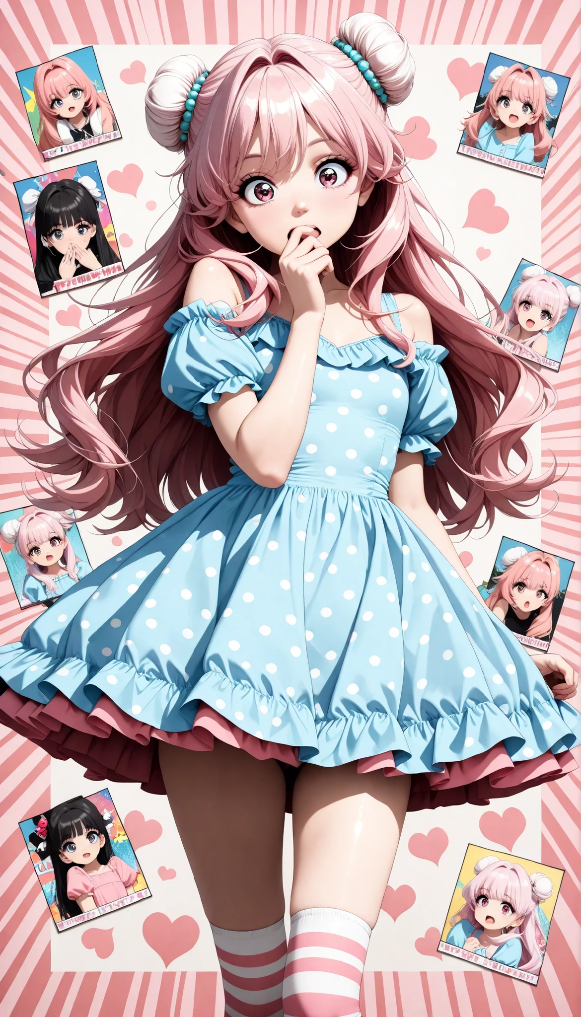 (masterpiece, best quality), intricate details,
1girl, <lora:Perona:0.8> Perona, long hair, pink hair, solo, black eyes, blunt bangs, cleavage, twintails, drill hair, smile, lipstick, ghost, makeup, bare shoulders, strapless, stuffed toy, collarbone, frills, top hat, skirt,