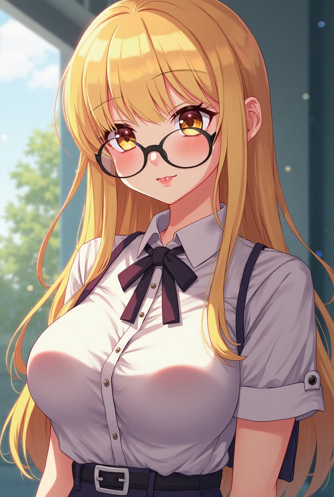 best quality, masterpiece, highres, solo, {kalina_girlsfrontline:1.15}, blue_eyes, long_hair, orange_hair, hair_between_eyes, breasts, side_ponytail, blush, ribbon, hair_ribbon, smile, eyewear_on_head, hair_ornament, bangs, sunglasses, large_breasts, red_ribbon, collarbone, cleavage, 1girl, closed_mouth, glasses, hairclip, looking_at_viewer, low_twintails, red-framed_eyewear, simple_background, twintails, x_hair_ornament, black_jacket, jacket, red_shirt, shirt, heart, holding, open_clothes, open_jacket, tablet_pc, upper_body, white_background
