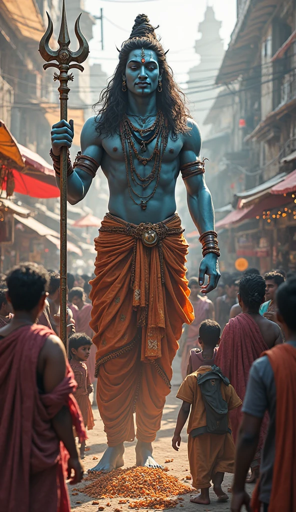 After some time, Lord Shiva arrived and tried to enter the house. However, Ganesha stopped him and said that he