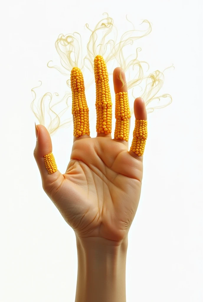Hand with fries as fingers