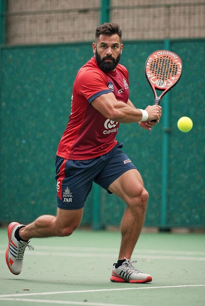 (yossan), beard, Glasses, Sports photography, Tennis match, Tennis Player, Swinging the racket, The moment of hitting the ball, White Line, Clay court, Audience reaction, Scenes in motion, serve, Shot through the net, Blue sky, Referee's Judgement, Sports Drink, Tournament atmosphere
