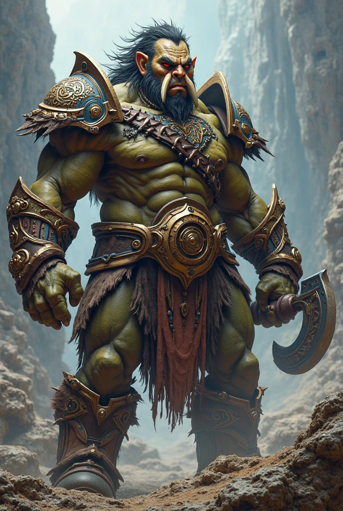 Gods of the Half-Orcs Ilneval Physical Characteristics: A strong and muscular orc, with a menacing presence and an expression of fierce determination. He wears reinforced battle armor and carries large weapons., like a mace or a broadsword, that reflect your skill in combat and strategy.