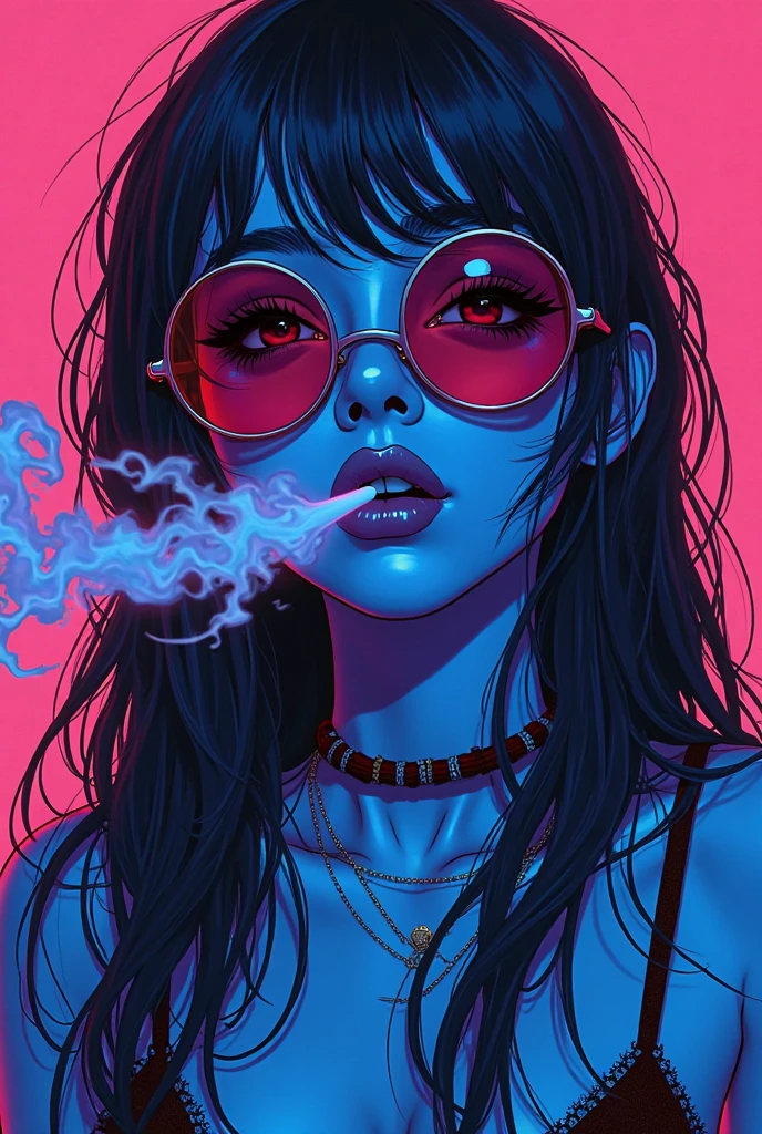 avatar for a PR channel "DRUGSNET CHANNEL " in neon colors with marijuana leaves and a sexy girl in the style of pop art and GTA,hyperdetailing ,maximum drawing depth ,