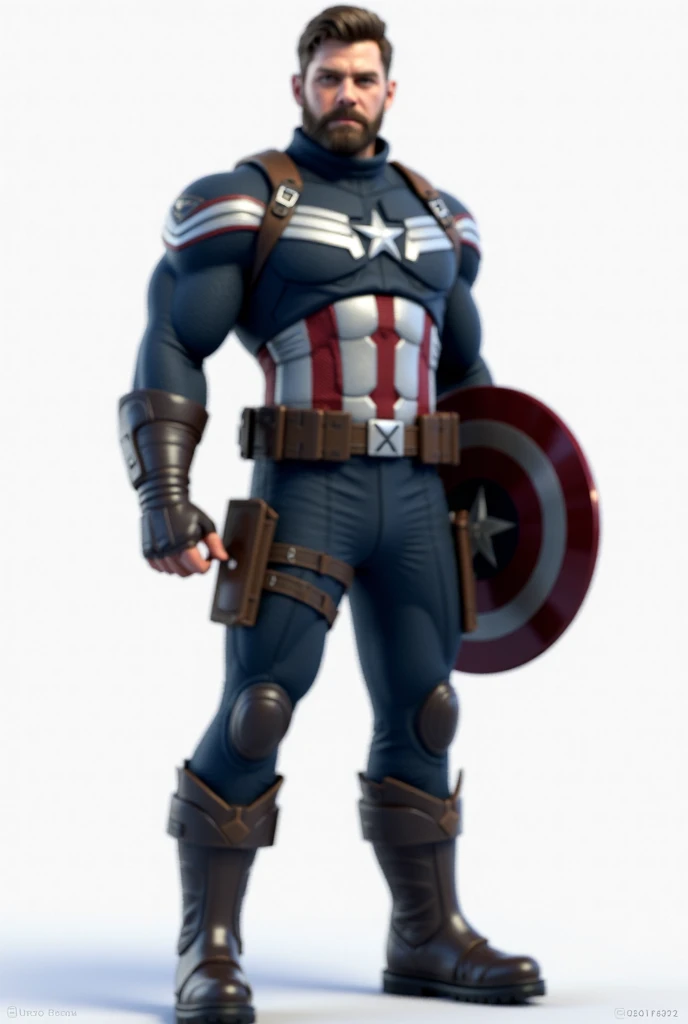 Captain America muscular and powerful, bulge erotic 