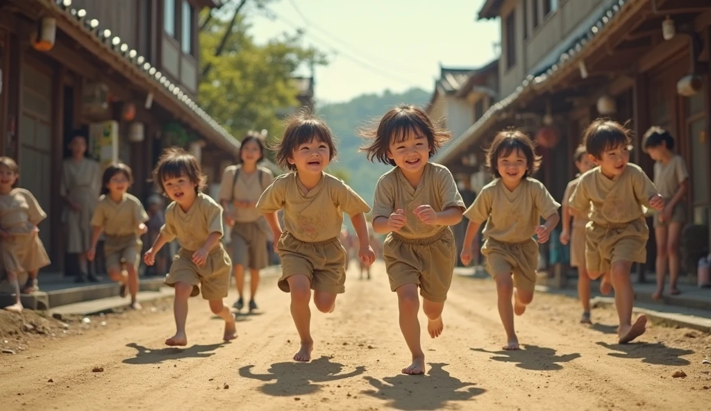 several children playing in japan