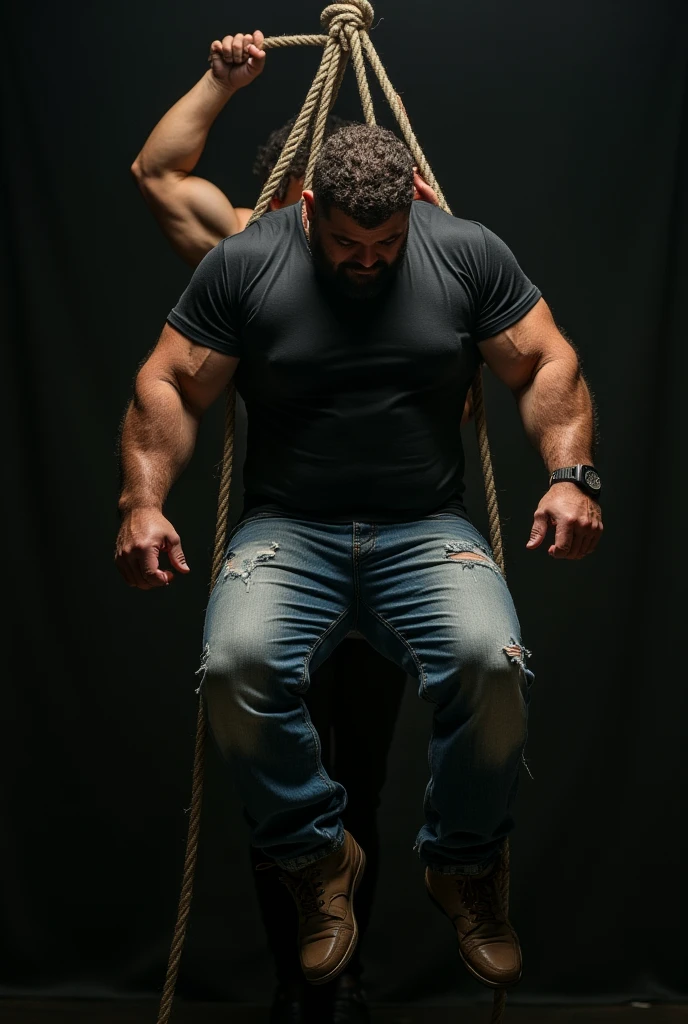 A handsome，Orc with abs tied to the sofa，Shoes taken off，Revealing two big bare feet，Both feet are locked in the foot，His hands were tied tightly to the sofa.，His upper body was stripped，There are feathers under my armpits constantly scratching me，The soles of his feet were being scratched by two brushes.，There are also many feathers tickling between the toes。The abdomen is scratched with a brush，And he laughed，Struggling hysterically，Swinging his two feet。（Have an expression of laughing like being tickled，Keep your feet elevated，The soles of both feet should face the screen，Have lots of feathers on your feet，The feathers should touch the feet，The armpits need to be painted with large feathers and the abdomen needs to be painted with a brush.，Place your feet in the foot，Hands are tied to the handrails with ropes）
