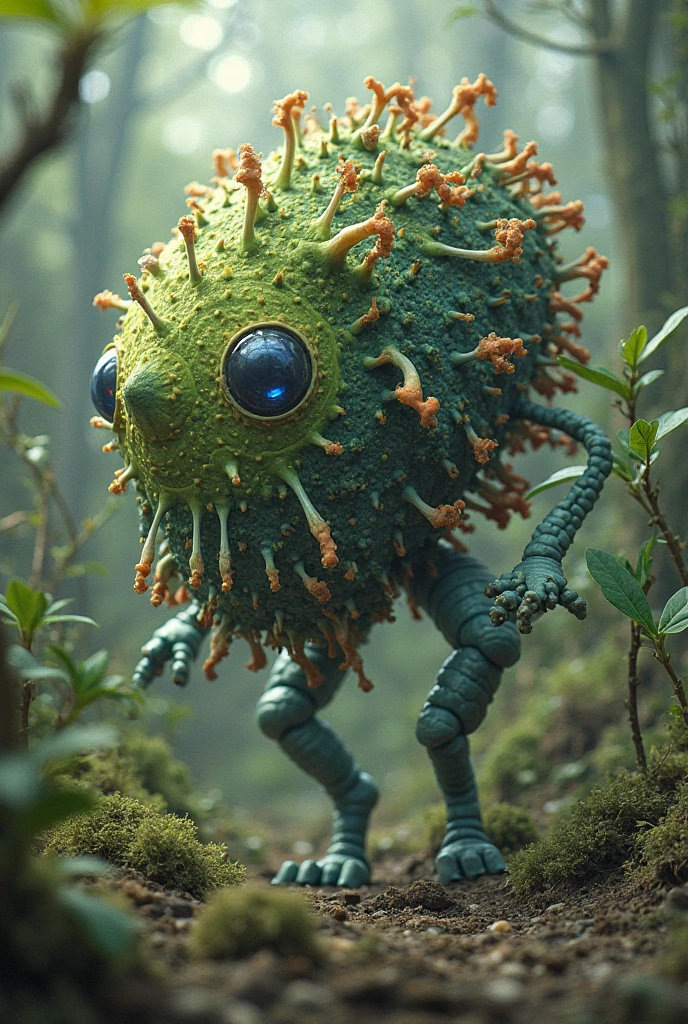 voodstyle, a voodoo slug doll crawling trough a swamp, muddy, shallow water, trees, deep shadows, perfect composition, <lora:- SDXL - voodstyle_ Voodoofy_V1.0:.7>