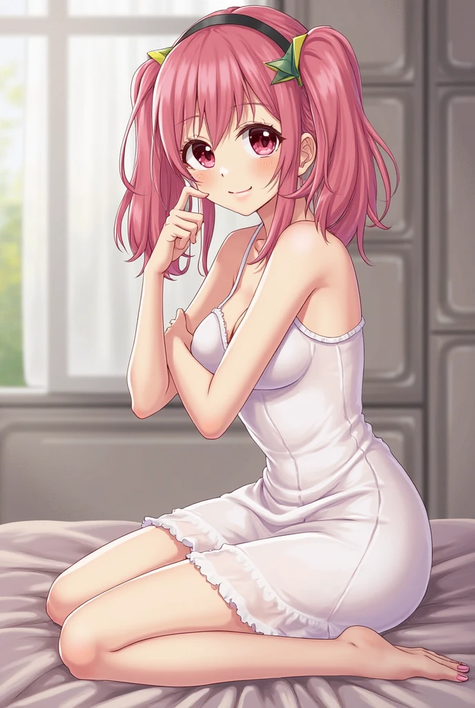 1girl in、A smile、Underwear、Cute underwear、Upper body portrait、Squatting panchira、