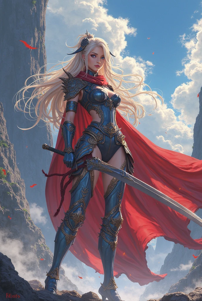 aa fantasy art illustration of a female giant knight armed with a ((mighty battleaxe: 1.5)) standing at the temple gates built on snowy mountain, (((she is as tall as the mountain: 1.3))) a wild beautiful, exotic beautiful giant knight, ((anatomically correct: 1.5), (ultra detailed face: 1.2), best detailed face, dynamic hair color, dynamic hair style, armed with a giant axe, shiny axe, its blade reflects the sunlight, studded with gems, wearing metal armor, dynamic armor color, wearing high heeled boots, standing near a fantasy temple, magnificent temple, with a tower, on snowy mountain (((she is as tall as the mountain:1.3))), vibrant, Hyperrealism style, vibrant, Ultra-high resolution, High Contrast, (masterpiece:1.5), highest quality, Best aesthetics), best details, best quality, highres, ultra wide angle, 16k, [ultra detailed], masterpiece, best quality, (extremely detailed) RAW, rpg portrait battleaxe Dark Art Painting Style