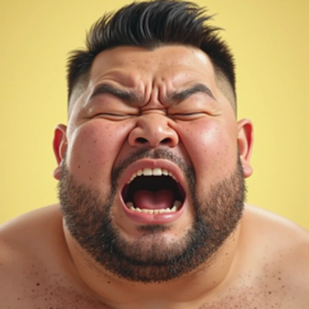 He weighs 130 kg, For a person 170cm tall, I'm a middle-aged man、I have a fat metabolic body type.、Has a round physique, Short black hair, Shirtless.Wearing white briefs、I am Japanese、He has stubble.、There is a lot of body hair、I'm wearing black business shoes、I'm wearing thin black nylon socks.、
Highest quality, Anatomically correct, masterpiece, Backlight, Open your mouth, High resolution, High detail, Textured skin, Ahegao, pain, excited, Intimidating, Fatty face,