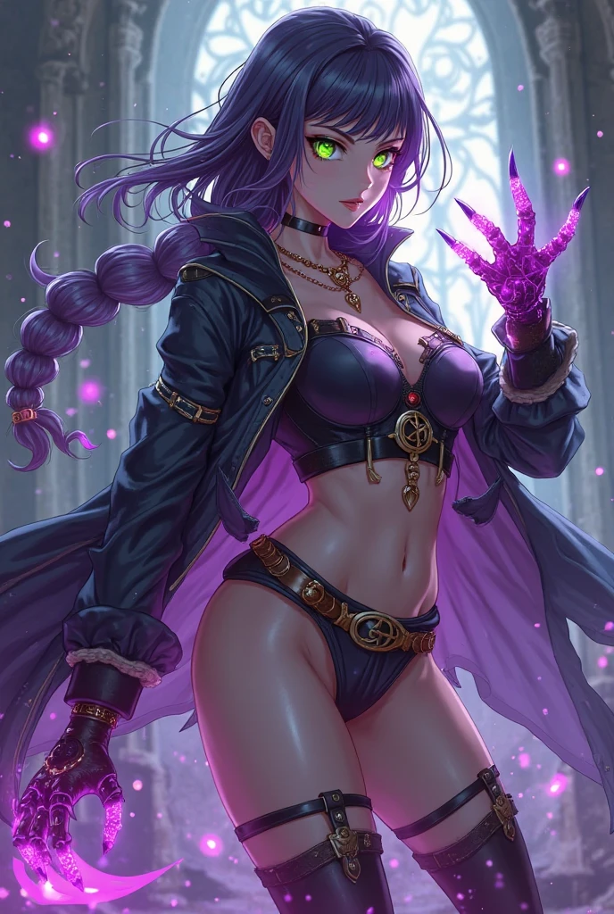 Sexy cyberpunk voodoo priestess making incantations in hyperrealistic sewers, High definition,  photo