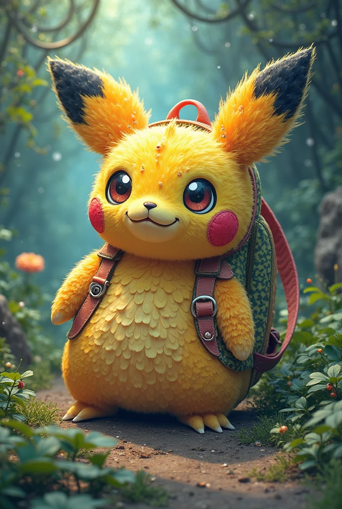Pikachu&#39;s Magical Backpack, Illustration Pokemon, Cyberpunk Pikachu, Pokemon art style, Cute, colorful and adorable, Concept art of Pikachu, 可爱的number艺术, Cute Pokemon style, Cartoon Vitality, Cute mouse Pokémon, 🌺 CG Society, Cute glowing creatures, Luminous Light! number, Pokemon anime style, 可爱细致的number艺术
