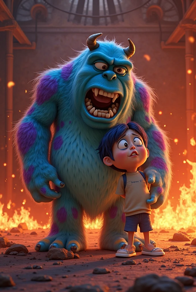 Crie um poster de filme da Disney em forma de Cartoon, With several demons with the title "Lenny"