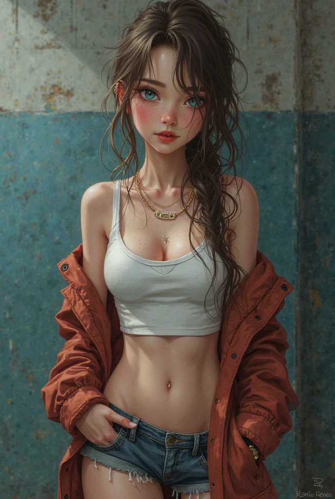 Best quality,8k,A pretty womann Slender abs no-panties,Portrait of a cute 19 year old teennage girl with a perfect beautiful face,no-underwear,sexy breast,sexy collarbone --auto --s2