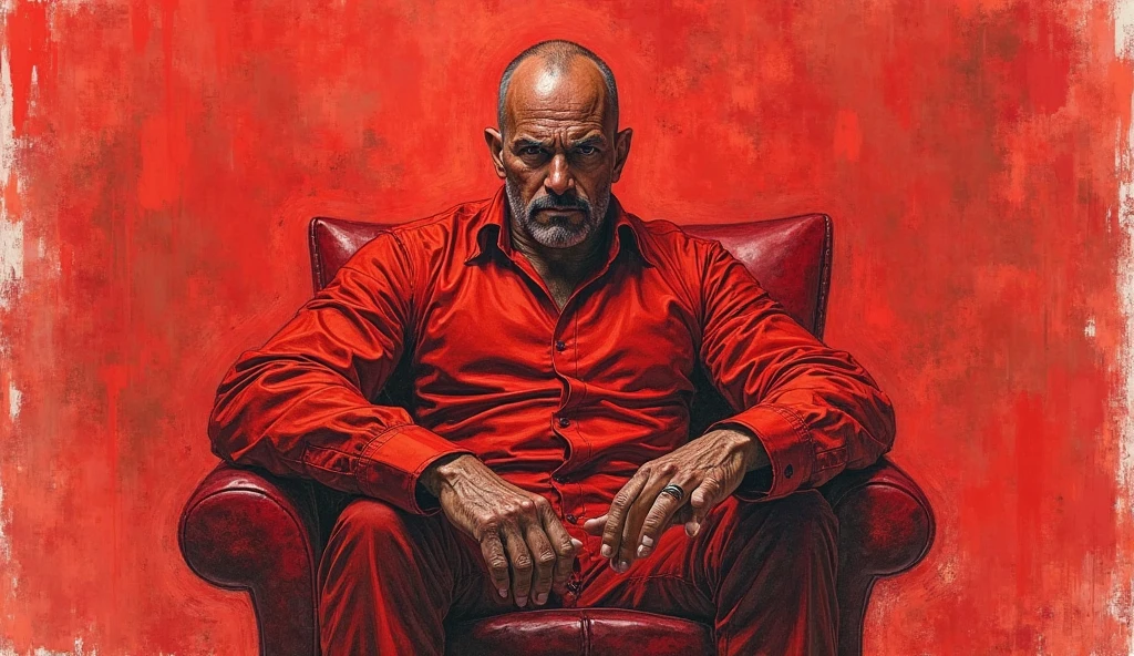 a painting (((in style of lumispot))) of a man sitting with his hands in blood, <lora:lumispot_merge_2:0.7>