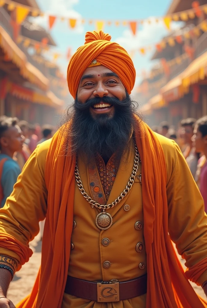 A sikh celebrating baisakhi