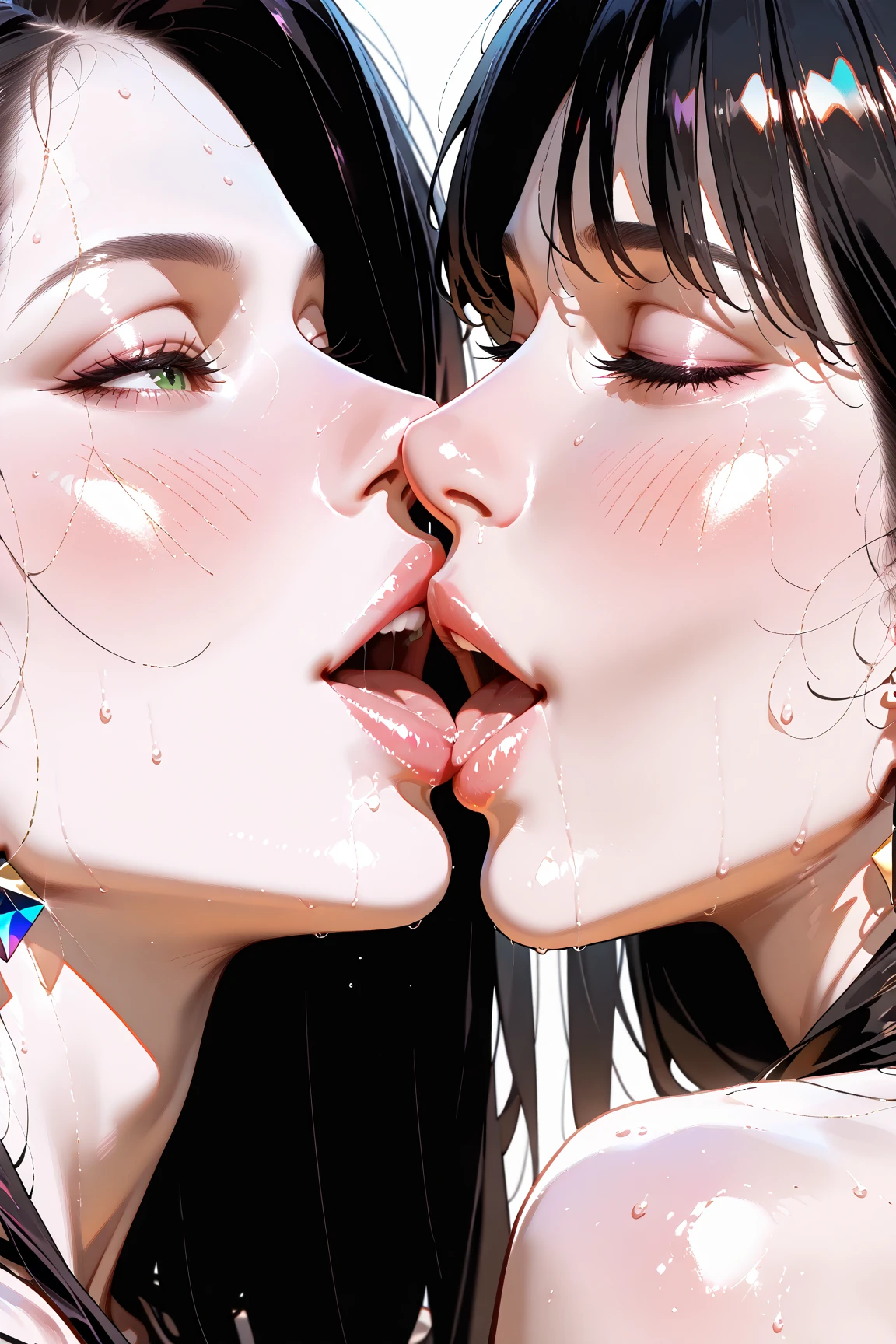 (masterpiece:1.35),(Highest quality:1.4),8k,Very detailed,photograph,(Ultra-realistic:1.4),Film Grain,Fujifilm XT3,One slim woman, Very beautiful and detailed face, Best Shadow, naked, Japanese women、Faces that are sexually aroused、Beautiful Skin、Nipples、Watery eye、Head close-up、Symmetrical face、Stick your tongue out slightly from the side of your mouth.、Open your mouth wide、stick out one's nose