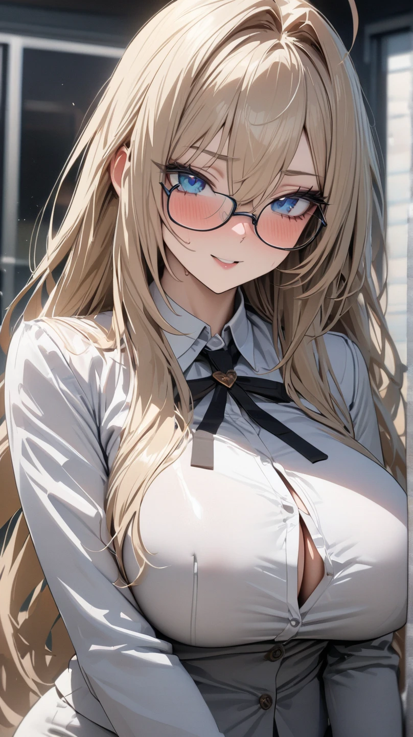 pov,1 boy, penis, breasts blowjob, paizuri, penis is between breasts, penis in breasts, breast squeeze,glasses,com