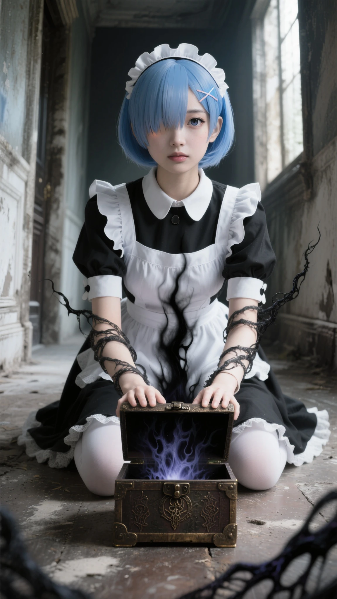Masterpiece, Top quality, live-action photorealistic depiction of Rem ...