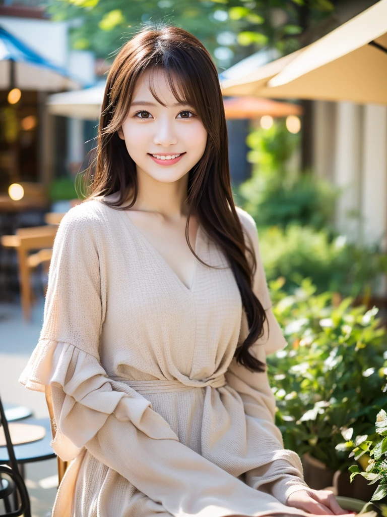 (((Best image quality,8K quality),tmasterpiece)), Drawing style tag: Natural casual hairstyle:1.2, dress detailed:1.1, The body emphasized: 1. Slender female abs:1.3, plumw:1.2, Summary of body details: Refined face:1, 二重まぶた:1, ssmile:1, Picture scene details: Beautiful village, Female life.