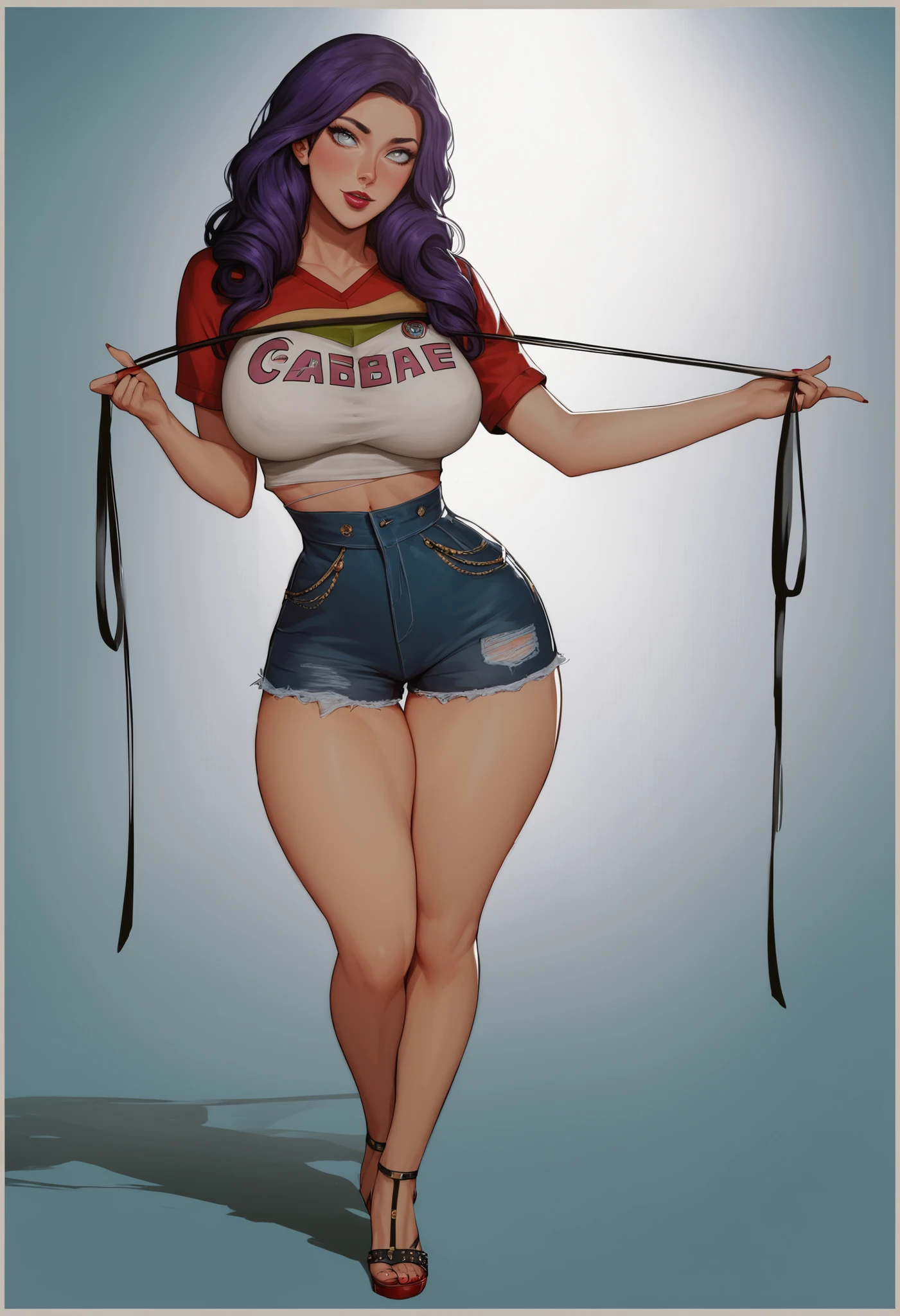 A casual photo of ((masterpiece)), ((best quality)), ((highres, absurdres)), ((detailed)), anime, 1girl, solo,  body, detailed face, silver eyes, luscious thighs, large breasts, hourglass waist, hands pulling: cafe made, com bolo, senvindo, com roupas de empregada. full body 


. It's a casual photo.