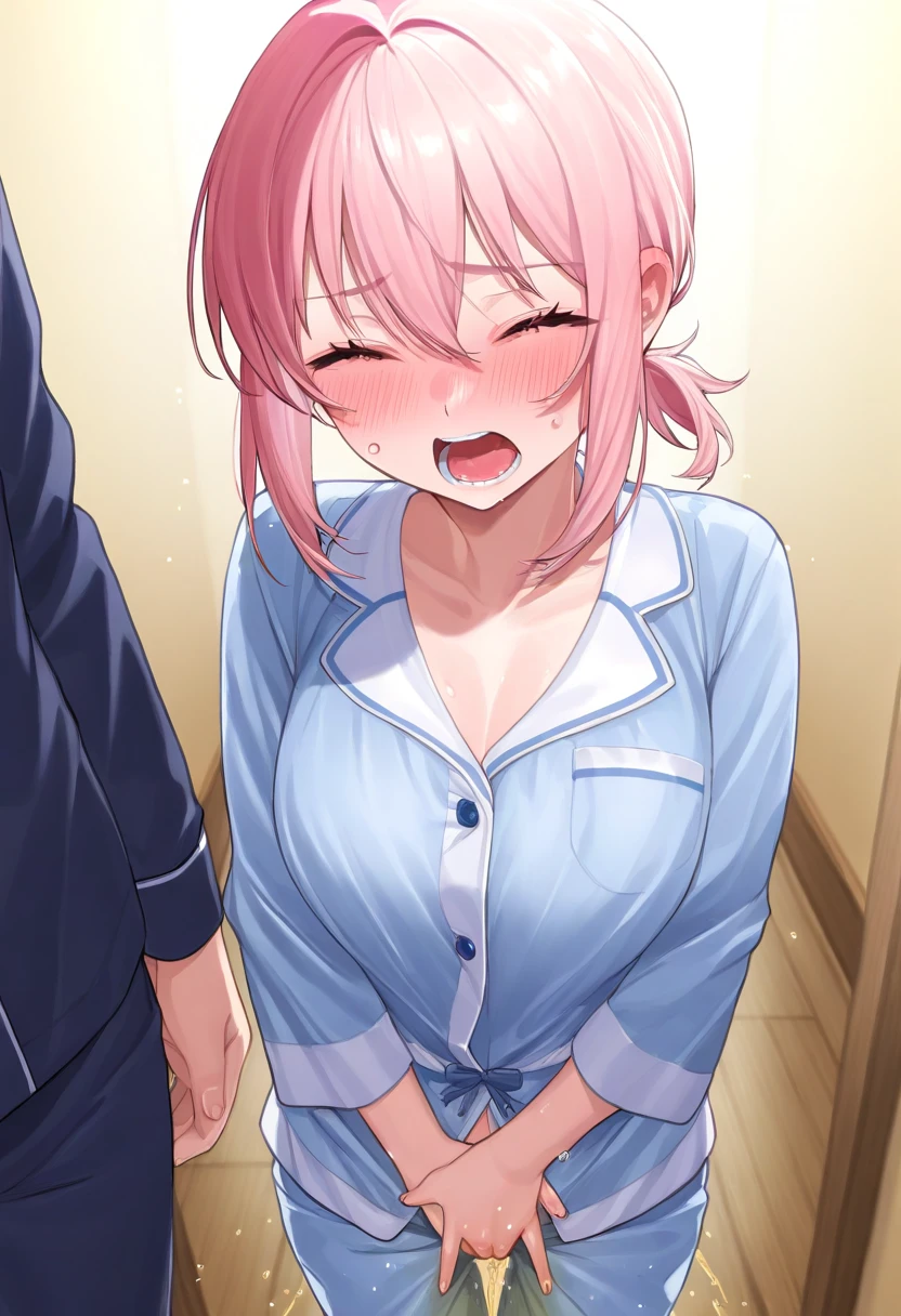 4K,Masterpiece,Blowjob close up,NSFW,((fellatio:1.3)),【1boy,penis】,, A charming office lady, 28 years old,Slender figure,,clavicle,Cleavage,,detailed digital anime art, Charming smile,bed,woman,(topless),erect nipples,belly button,Thighs,Black lace panties,30 years old,(close your eyes,Open your mouth),(Face of ecstasy),Flushed Cheeks,Face glistening with sweat,Slender figure,Cleavage,Small breasts,Japanese AV actress,Remu Suzumori,Bright pink hair,beautiful south 日本人woman, ゴージャスなJapanese Model, gorgeous young 日本人woman, Japanese Model, Seductive face, 素敵なwoman, Very attractive and beautiful,(Sweaty, glistening skin:1.3),Angle from below