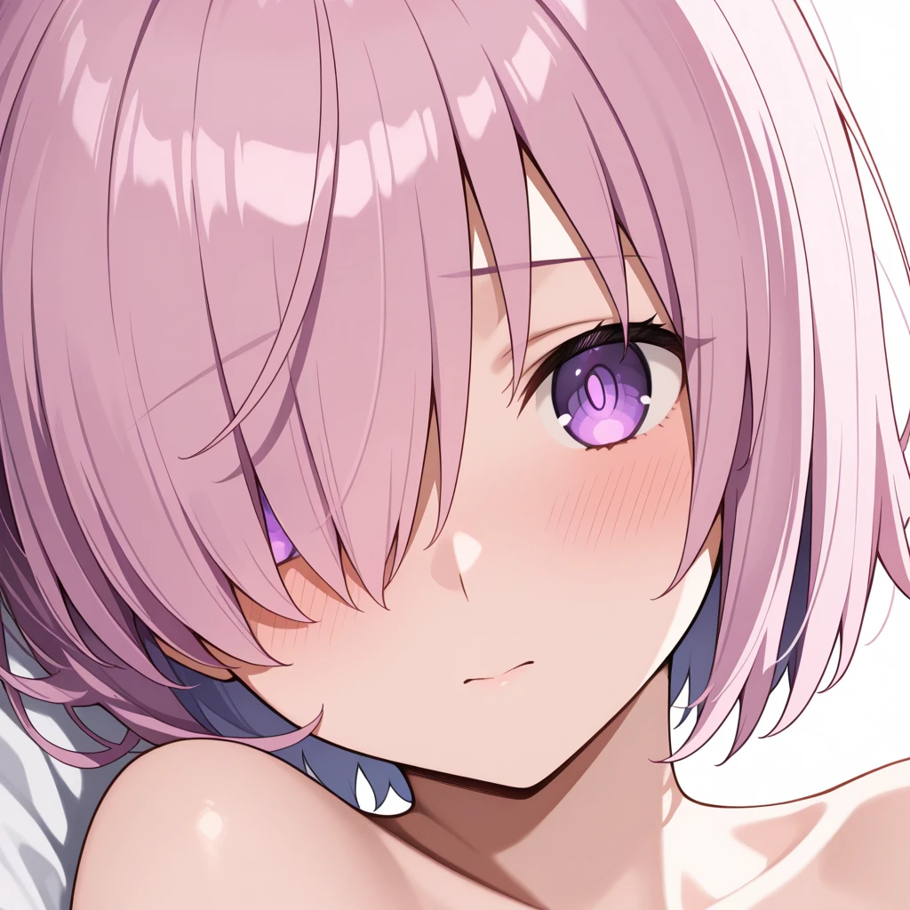 Keito。Purple Eyes。Completely naked。Female organ。Nipples。Blowjob