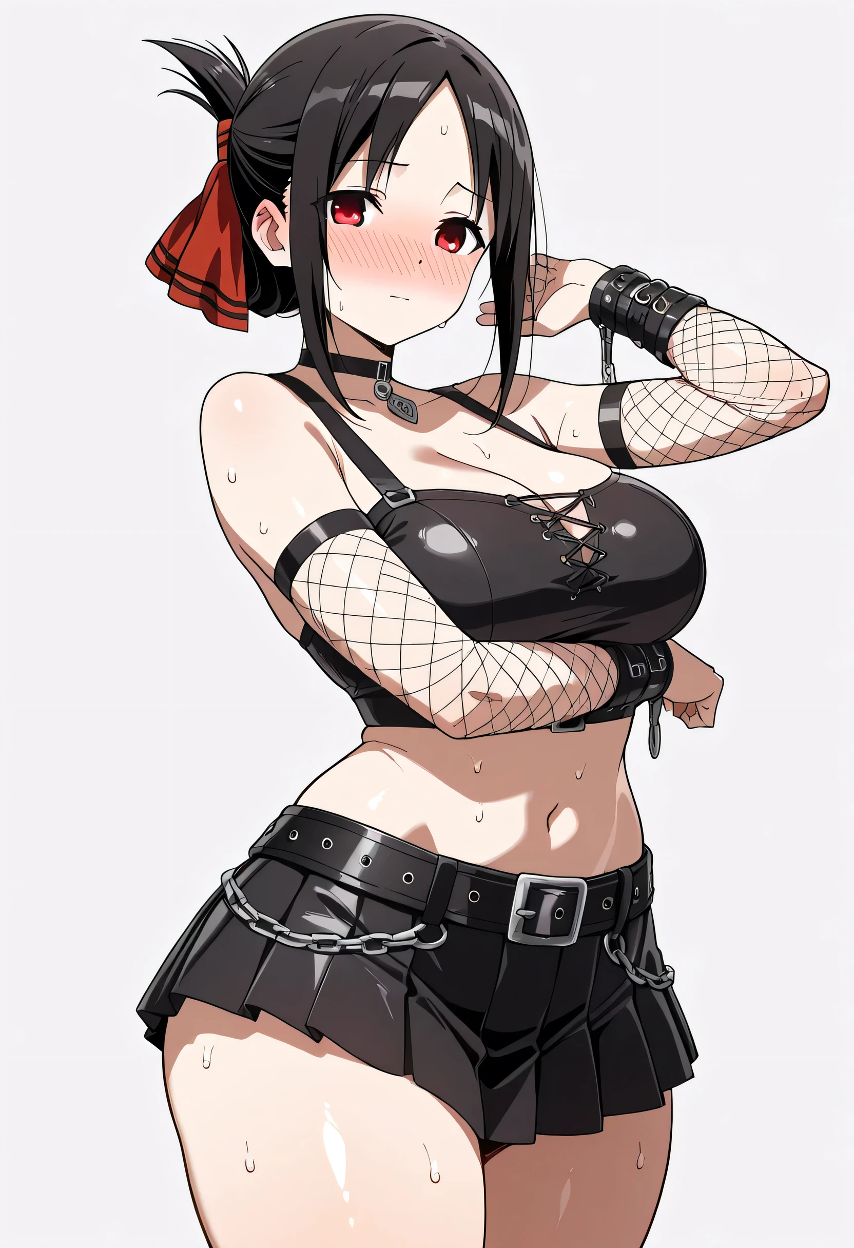 masutepiece, Best Quality, 1girl in, Kujo Shallow, (((((close one eye))))), (((winking))), Indoor, ((((Dark background)))), (Basement), Practical lighting, (candle light), Sweat, ((Zashiki Prison)), ((Dark room)), bird mask, Mask, mask on head, Black hair, Short hair, Yellow eyes, gloves, sox, ((Large breasts)), Sleeveless, Black Gloves, Wide sleeves, Black bodysuit, Ultra Detail, Wrapped in a rope, ((((Bondage)))) ((Rope Bondage)), Ultra Detail, ((Shibari)), (((((The rope is wrapped around the body many times))))), brown Rope, blush, (((Painful))), (((Close one eye))), blush, Sveti, angry, Shy, wariza, Sitting on tatami mats, Thighs together,