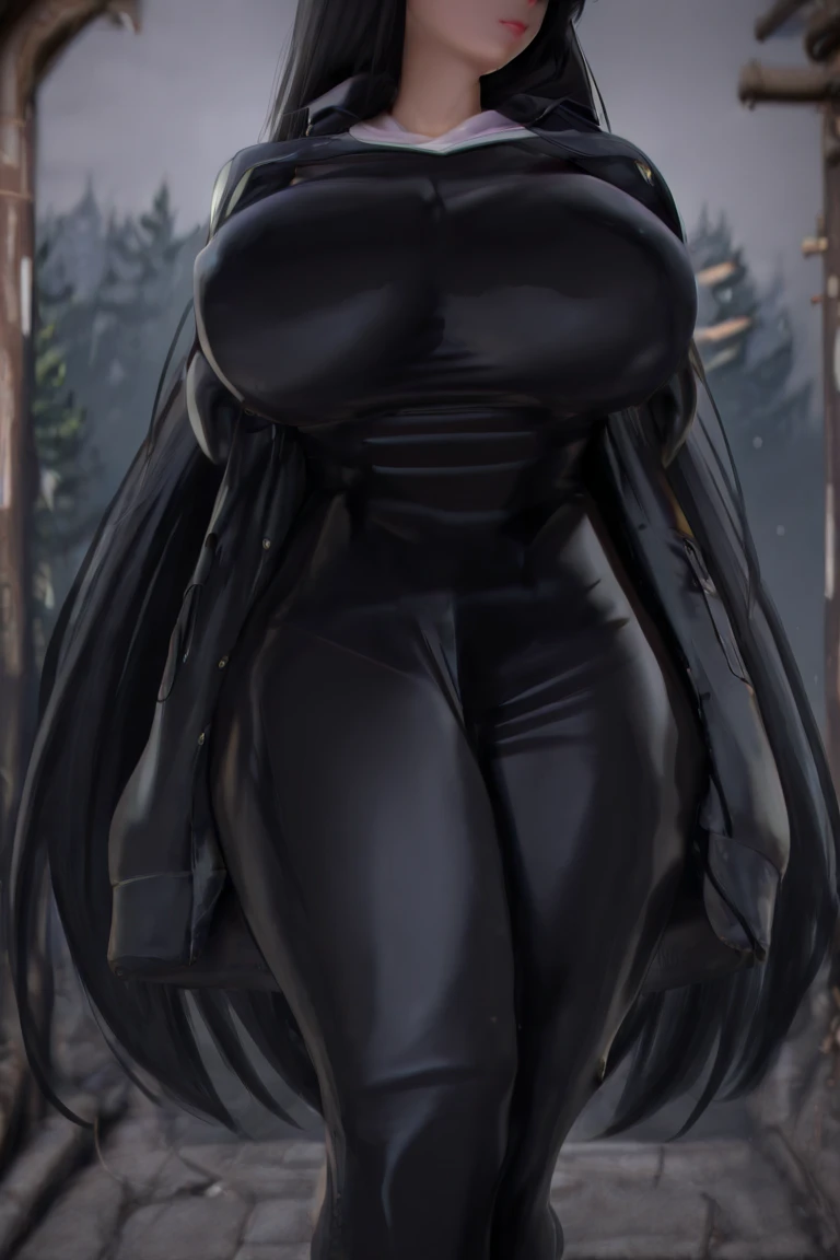 1girl, ((solo)), masterpiece, (high detail:1 1), Rough face, Natural skin, high quality, Hinata Hyuga， (((long black hair))), black hair, long detailed hair，((bangs, French braid)), White eyes, （Big breasts:1.2 ），( smile:1.2），Face blush， (arm behind head:1.5), Sexy figure, perfect bodies, beautiful eyes, (Detailed face and eyes), (face: 1 2), voices, Extra, real photo, ... ... ........... PSD, sharp focus, contrast lighting, Delicate skin, High definition 8K, incredible details, realistic, professional photo shooting, 8K UHD, SLR camera, soft lighting , high high quality, film grain, Fujifilm XT3, magic, particle FX, (((she wears tight armor body suit))), (((tight leggings))), (((in the forest, dark forest, horror forest, lavender field, cherry blossom petals))), looking at viewer, (((Show cameltoe))), ((full body)), (((spreading her legs))), gloves, ((huge ass)), nipples, ((long sleeves)), focus, ((black boots)), ((black gloves)), ((focus)), ((blush)), ((snow))
