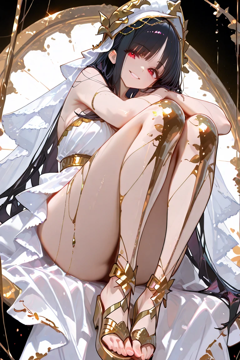 virtuosa_arknights, long_hair, bangs, black_hair, halo, very_long_hair, black_eyes, blunt_bangs, 1girl, breasts, solo, long_hair, dark_skin, gloves, looking_at_viewer, jewelry, bare_shoulders, navel, pointy_ears, cleavage, large_breasts, black_gloves, standing, very_long_hair, armlet, parted_bangs, "RAW candid cinema, 16mm, color graded portra 400 film, remarkable color, ultra realistic, textured skin, remarkable detailed pupils, realistic dull skin noise, visible skin detail, skin fuzz, dry skin, shot with cinematic camera",