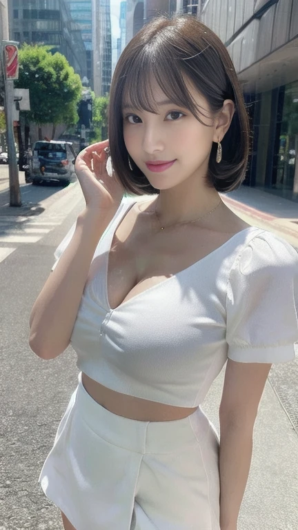 

(Highest quality, Ultra-high resolution, 8K, RAW Photos, Ultra-high resolution: 1.2, masterpiece: 1.2), (Realistic, Realistic: 1.37), Super detailed, Professional Lighting, Photon Mapping, Radio City, Physically Based Rendering, Japanese, One Girl, With two people, Black Hair, cute, Nice, Adorable, A light smile, Normal chest, looking at the camera, Upper Body, Beautiful and detailed blue sky,Seaside