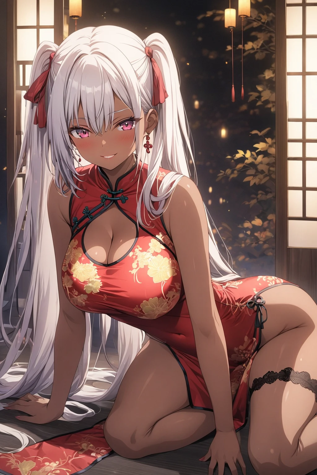 (masterpiece:1.3),(highly detailed:1.3),(highres:1.1),best quality,Ultra-detail,1girl,solo,kitchen,jelofolkwang,naked apron,((white apron)),ass,sideboob, unclear clothes , white pantie, ((perfect body)), salon,((take off pantie)), legwear ,hand pantie, ((perfect breast)), perfect face,slightly curved body,pink eyes