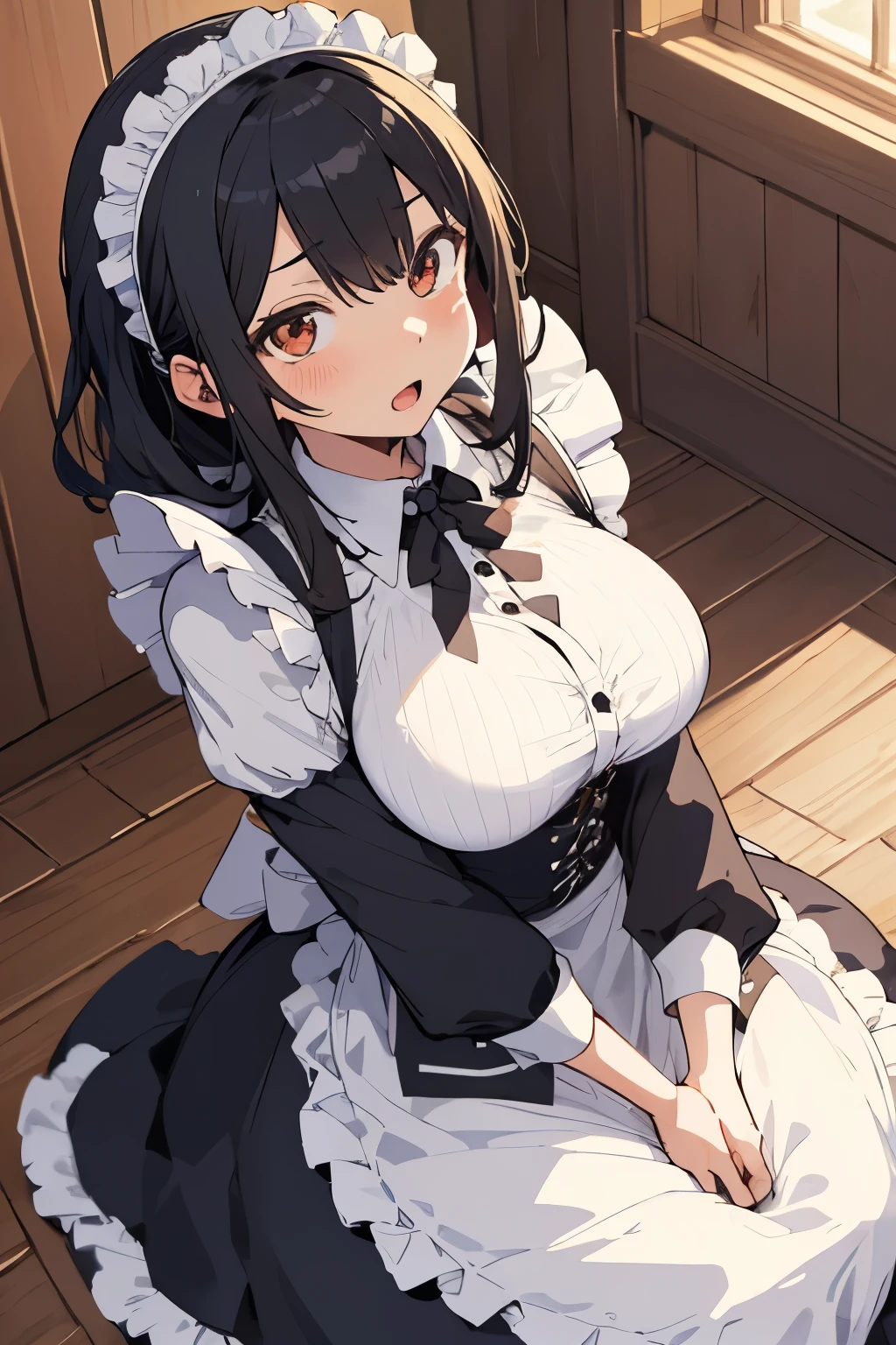 Anime. 1 girl. Slave. Housemaid. Disabled person. Ssbbw. Amputee. Legless. Black hair. Long hair. Hair gathered in braids. Green eyes. Beautiful eyes. Perfect eyes. Expressive eyes. Beautiful nose. Snotty nose. Snot flows from the nose. Very thick body. Very thick hands. The legs were amputated at the knees. Very thick legs. Big fat belly. Big fat butt. Big breasts. Beautiful breasts. slave collar. Maid uniform. Diaper. Dirty diaper. Diaper mess. Sitting. Full height. Wheelchair. Living room of a luxury mansion. Cold. Runny nose. Nasal mucus. Snot. Wants to sneeze. I have to sneeze. Sneezes. Handkerchief. She covers her nose with her plump hands. Blows his nose. Poops diarrhea in diaper. Full body. Extremely detailed CG Unity 8k wallpaper. Ideal lighting. Ultra high resolution 4K. Super detailed 8K resolution.