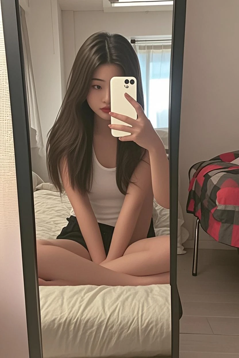 Selfie photos,Asian woman taking selfie with iPhone while lying on sofa, Low quality video,Real iPhone covering her face, iPhone selfie, her hair is black, low quality footage, Take a selfie in front of the mirror, Apple phone selfie, Check her phone, She faces the camera,The phone completely covers my face,, She is holding a smartphone, One hand on the sofa chair,Middle finger raised,Showing the middle finger with one hand,8kSelfie photos, 2 6 old Asian female model, Selfie of a young woman,