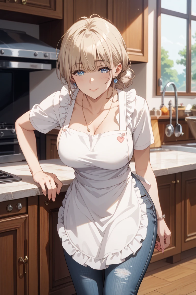No bra　Clear　Girl　Big Breasts　apron