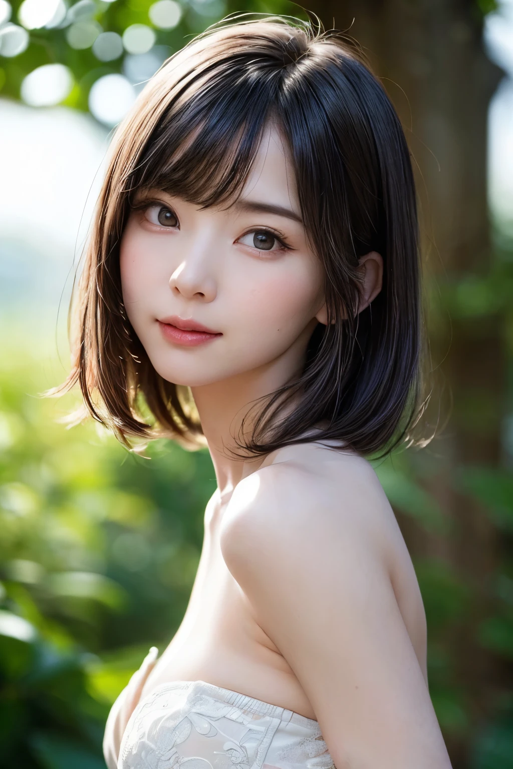 (1 nogizaka girl,raw photo,photo realistic:1.5),(best quality, high quality,HDR, highest quality,ultra high resolution,high resolution,high res,ultra high difinition,huge file size,8K,2K wallpaper,8K wallpaper,high quality texture,amazing,an extremely delicate:1.4),one girl, Japanese famous idol,beautiful face,small face,absurd,ridiculous,incredibly ridiculous,portrait,breasts close up,blurry background,(school uniform,cleavage,no makeup:1.2),(six_heads tall),medium skin,beautiful skin,detailed skin,six heads tall,black hair,silky hair,(Japanese eyes:1.3),detailed eyes,black eyes,Japanese idol eyes,triangle eyes,Japanese nose,5-fingers,(Light Particles, Lens Flare, Luminous Particles: 0.7),looking at viewer,bright lighting,professional lighting,girl