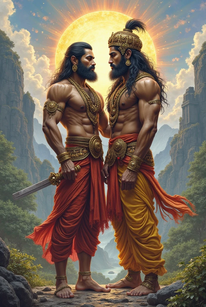 Bodybilder Hanuman ji with ram ji in Indian