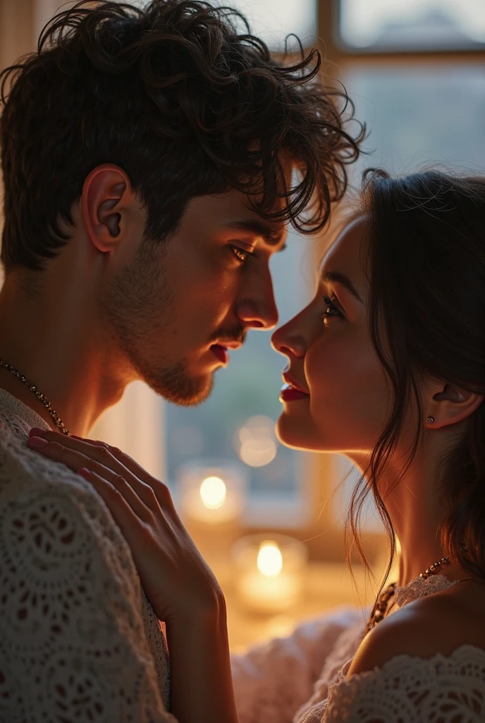 Homem e mulher olhando um para o outro